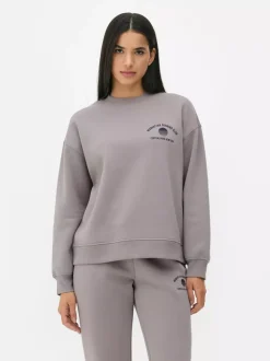 Bluza z okrągłym dekoltem i nadrukiem