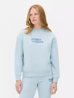 Bluza z okrągłym dekoltem i nadrukiem