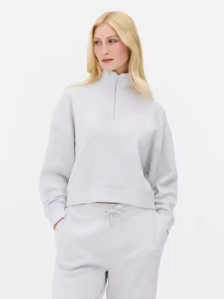 Bluza z suwakiem 1/2 o waflowej fakturze, do zestawu