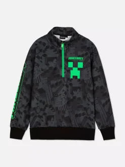 Bluza z suwakiem do połowy i motywem Minecrafta