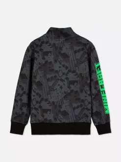 Bluza z suwakiem do połowy i motywem Minecrafta