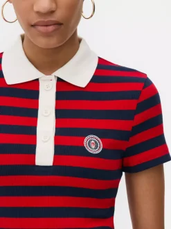 Bluzka w paski z kołnierzykiem Paula Echevarría