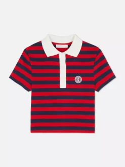 Bluzka w paski z kołnierzykiem Paula Echevarría