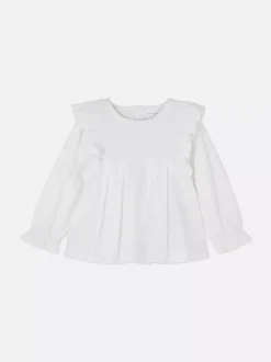 Bluzka z długim rękawem i żabotem