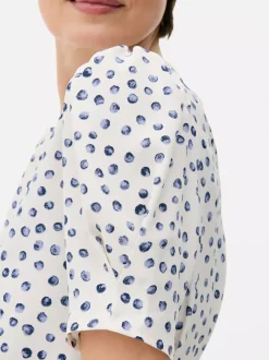 Bluzka z krótkim rękawem w kwiaty