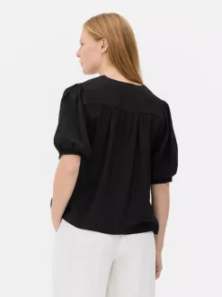 Bluzka ze wzorem w liście