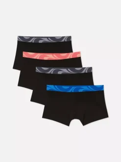 Bokserki z gumką ze wzorem w fale, 5 par