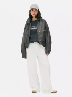 Bomberka ze sztucznej skóry