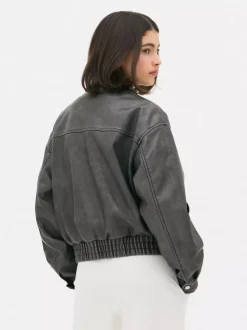 Bomberka ze sztucznej skóry