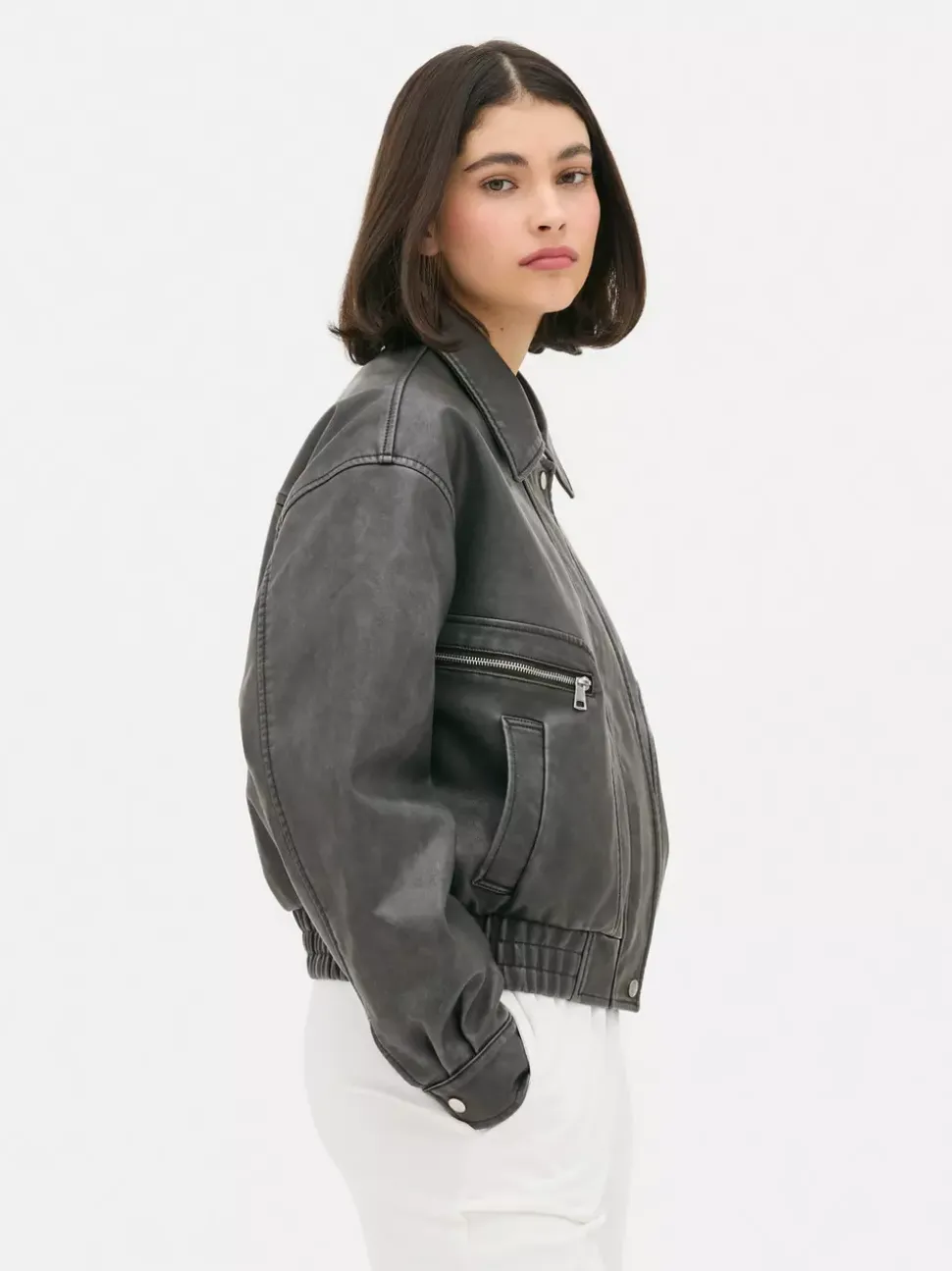 Bomberka ze sztucznej skóry