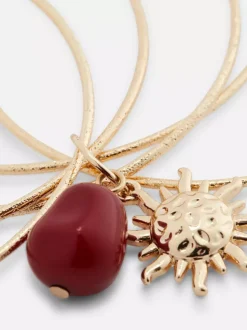 Bransoletki bangle z ozdobnym kamykiem