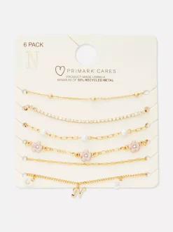 Bransoletki z inicjałem, 6 szt.