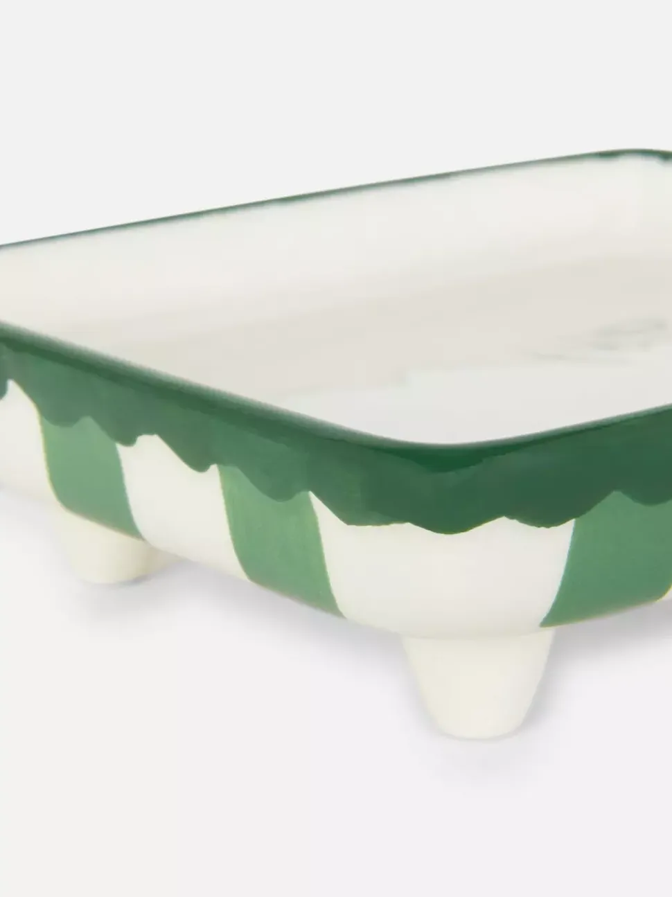 Ceramiczna mydelniczka w paski