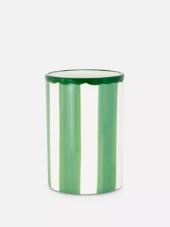 Ceramiczny kubek łazienkowy w paski