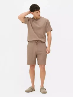 Ściągane sznurkiem marszczone szorty Kem