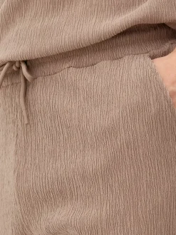 Ściągane sznurkiem marszczone szorty Kem