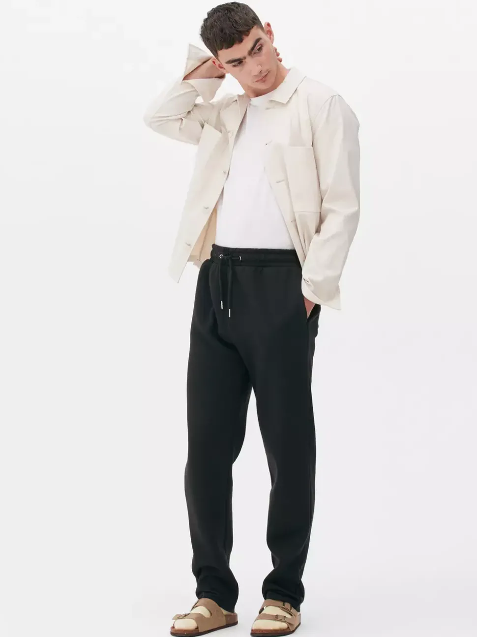 Ściągane sznurkiem spodnie dresowe ze zwężanymi nogawkami