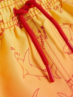 Ściągane sznurkiem szorty kąpielowe ze wzorem ombré