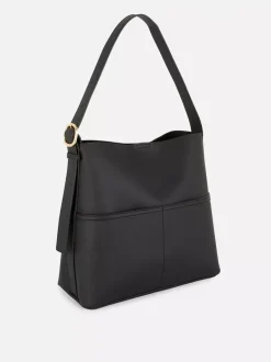 Cylindryczna torba shopper z klamrą