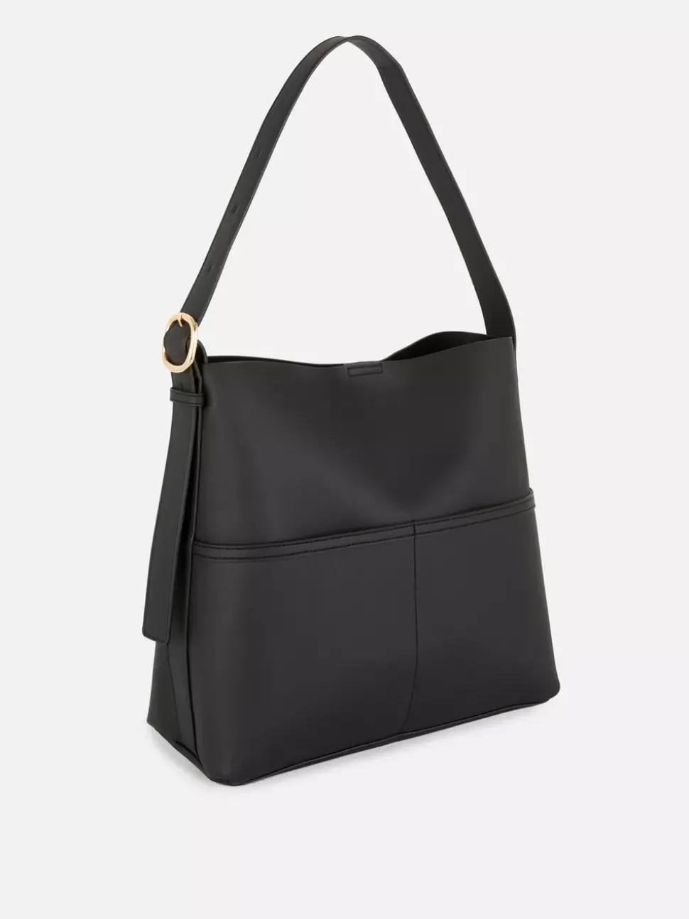 Cylindryczna torba shopper z klamrą