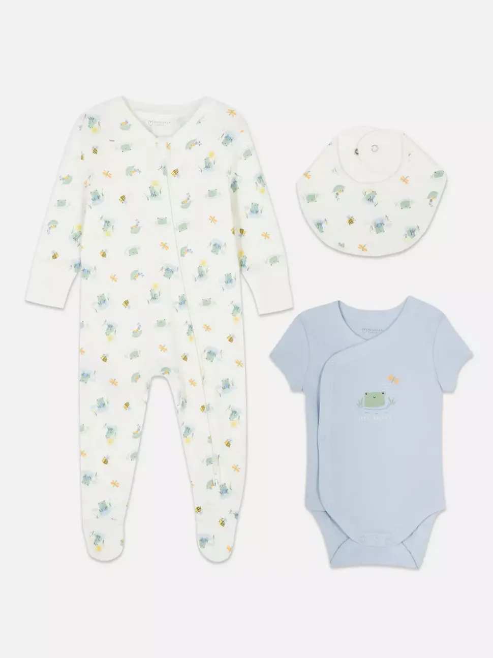 3-częściowy komplet z motywem żaby dla noworodka