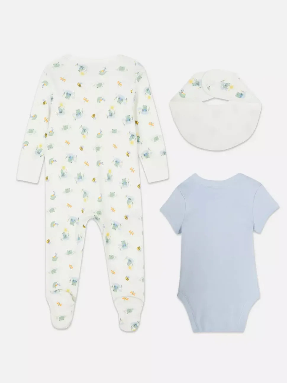 3-częściowy komplet z motywem żaby dla noworodka