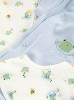 3-częściowy komplet z motywem żaby dla noworodka