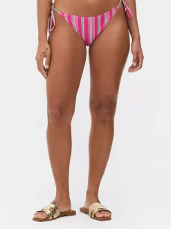 Dół od bikini z wiązaniem po boku i nadrukiem