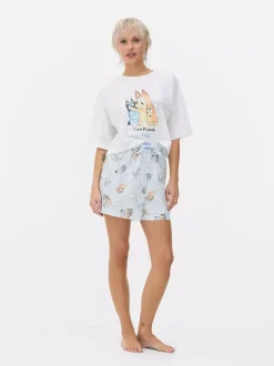 Damska piżama z T-shirtem i szortami z Blue