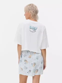 Damska piżama z T-shirtem i szortami z Blue