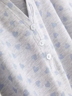 Dżersejowa koszula nocna z dekoltem w serek