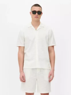 Dżersejowa koszula z zapięciem na guziki