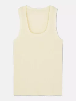 Dżersejowa koszulka prążkowana bez rękawów