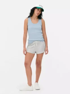 Dżersejowa koszulka prążkowana bez rękawów