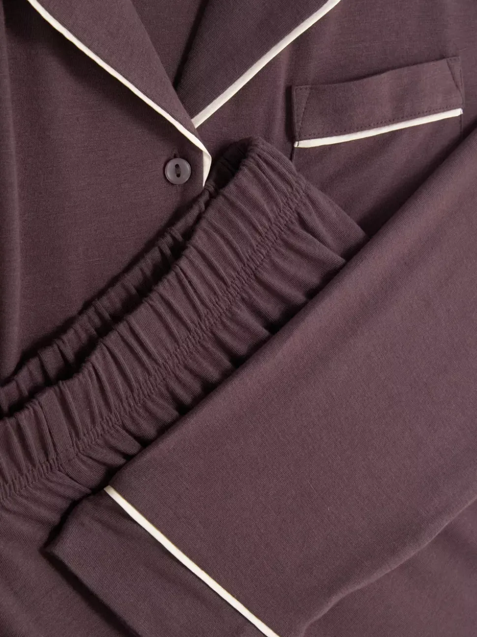 Dżersejowa piżama typu boyfriend z długim rękawem