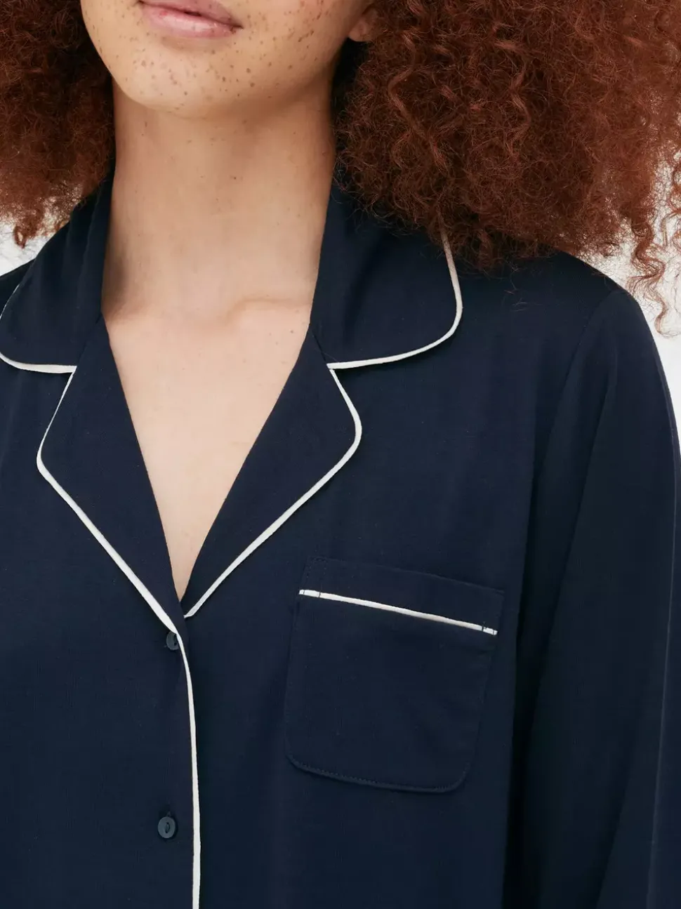 Dżersejowa piżama typu boyfriend z długim rękawem