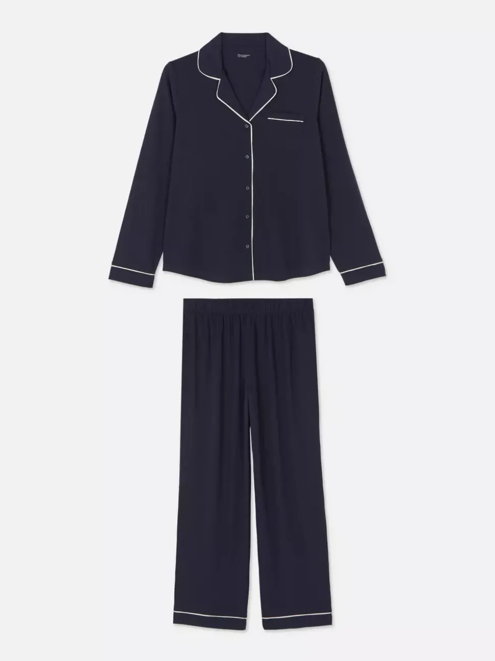 Dżersejowa piżama typu boyfriend z długim rękawem