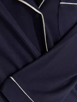 Dżersejowa piżama typu boyfriend z długim rękawem