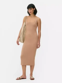 Dżersejowa sukienka bez rękawów