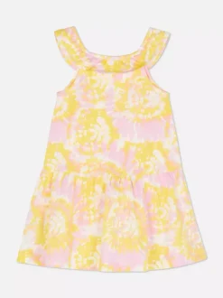 Dżersejowa sukienka bez rękawów ze wzorem tie-dye