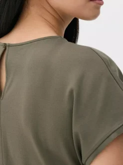 Dżersejowa sukienka midi z krótkim rękawem The Edit