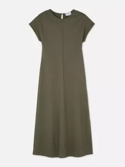 Dżersejowa sukienka midi z krótkim rękawem The Edit