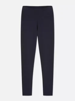 Dżersejowe legginsy z wysokim stanem