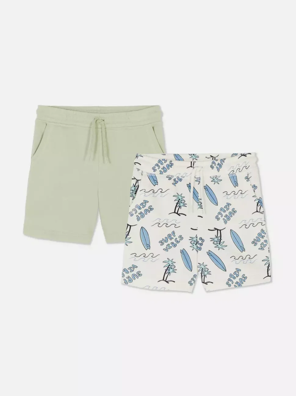 Dżersejowe szorty ściągane sznurkiem, 2 pary