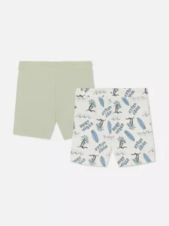 Dżersejowe szorty ściągane sznurkiem, 2 pary