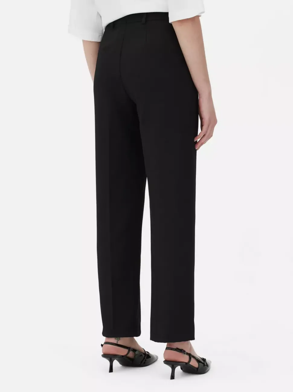 Dopasowane spodnie z prostą nogawką, część zestawu