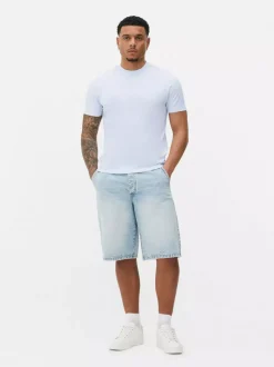 Dopasowany T-shirt o wysokiej zawartości bawełny