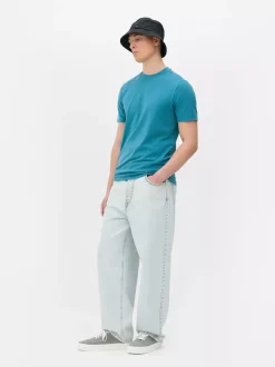 Dopasowany T-shirt o wysokiej zawartości bawełny