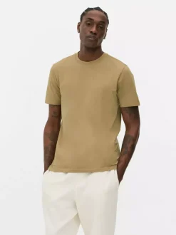 Dopasowany T-shirt o wysokiej zawartości bawełny