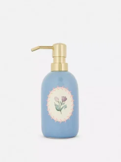 Dozownik mydła w kwiaty w stylu retro